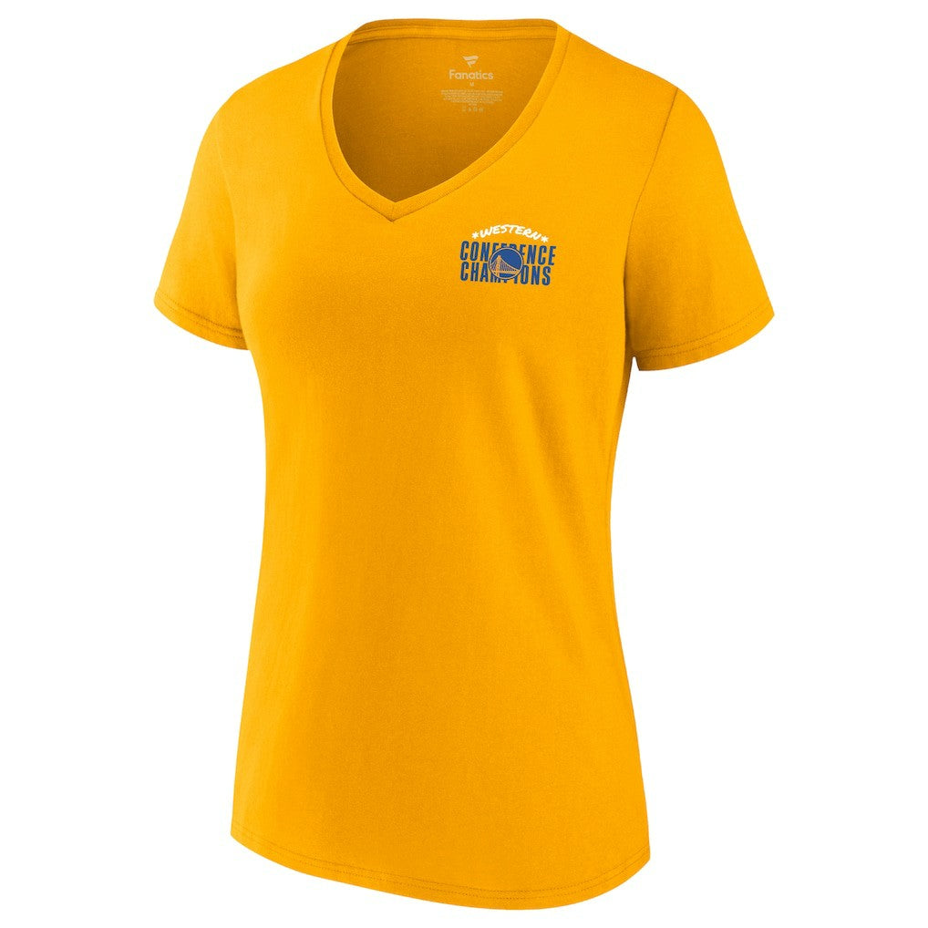 Golden State Warriors Women's 2022 Western Conference Champions Balanced Attack Roster V-Neck T-Shirt sale On Sale