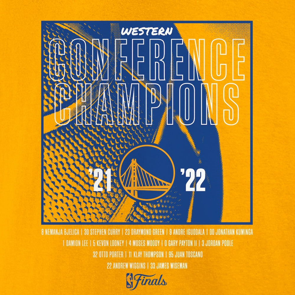Golden State Warriors Women's 2022 Western Conference Champions Balanced Attack Roster V-Neck T-Shirt sale On Sale