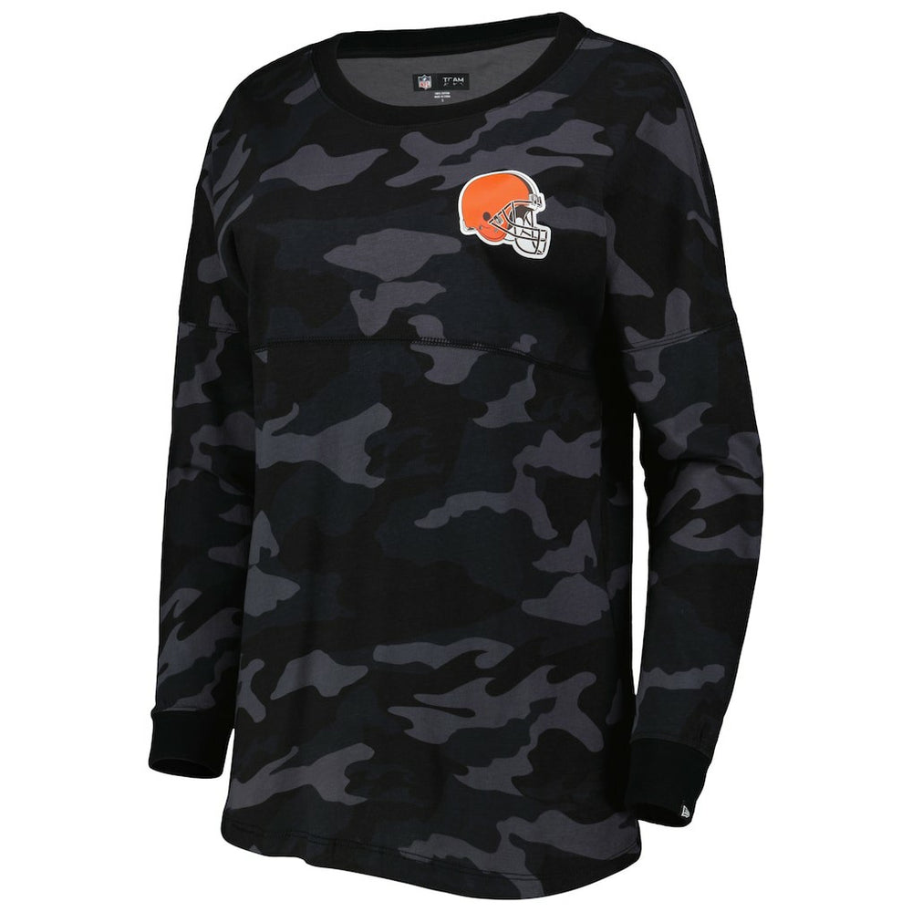 Cleveland Browns New Era Women's Camo Long Sleeve T-Shirt