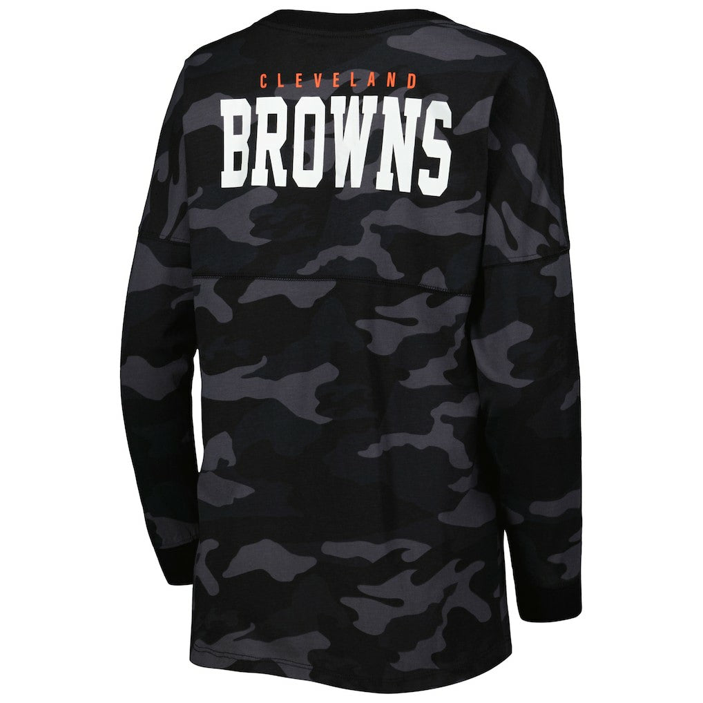 Cleveland Browns New Era Women's Camo Long Sleeve T-Shirt