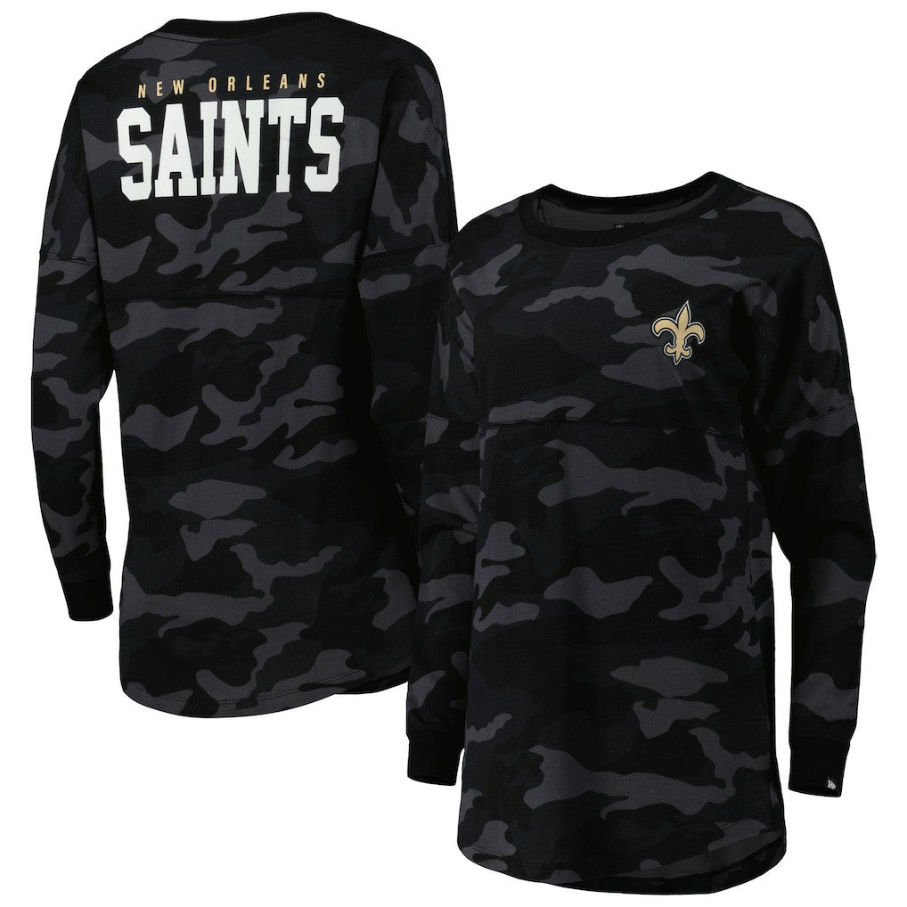 New Orleans Saints New Era Women's Camo Long Sleeve T-Shirt