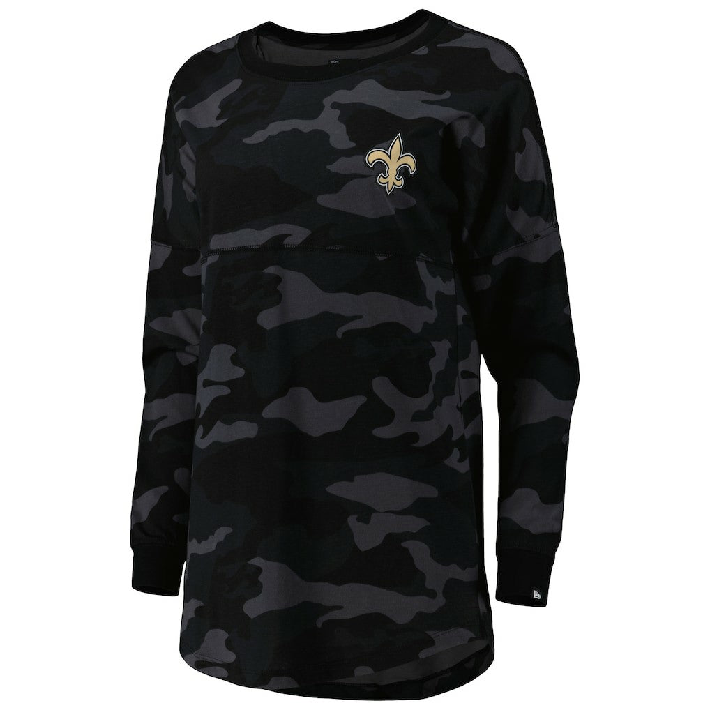 New Orleans Saints New Era Women's Camo Long Sleeve T-Shirt