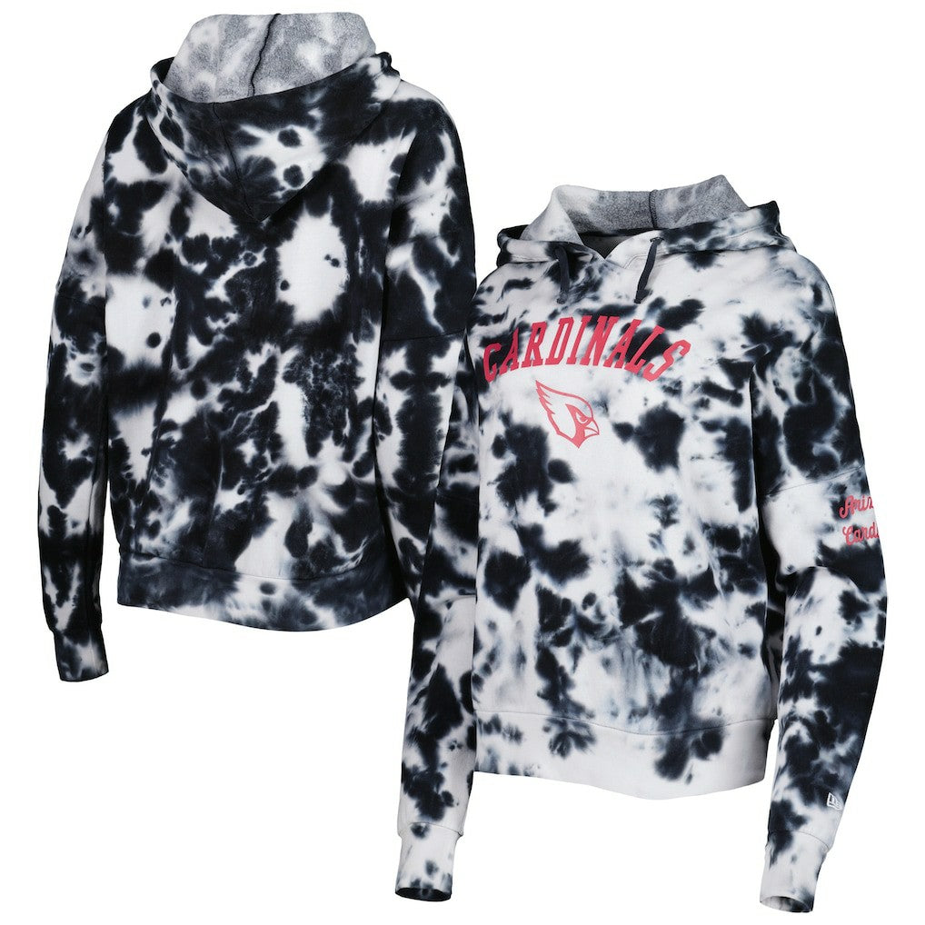 Arizona Cardinals New Era Women's Cloud Dye Fleece Pullover Hoodie