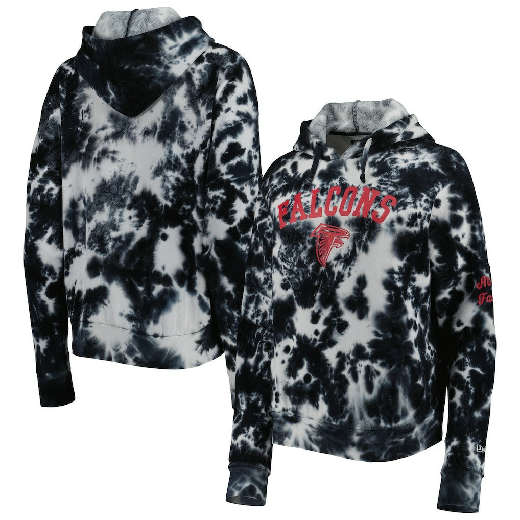 Atlanta Falcons New Era Women's Cloud Dye Fleece Pullover Hoodie