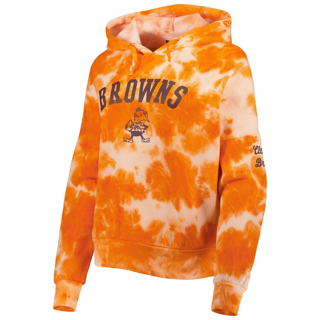Cleveland Browns New Era Women's Cloud Dye Fleece Pullover Hoodie