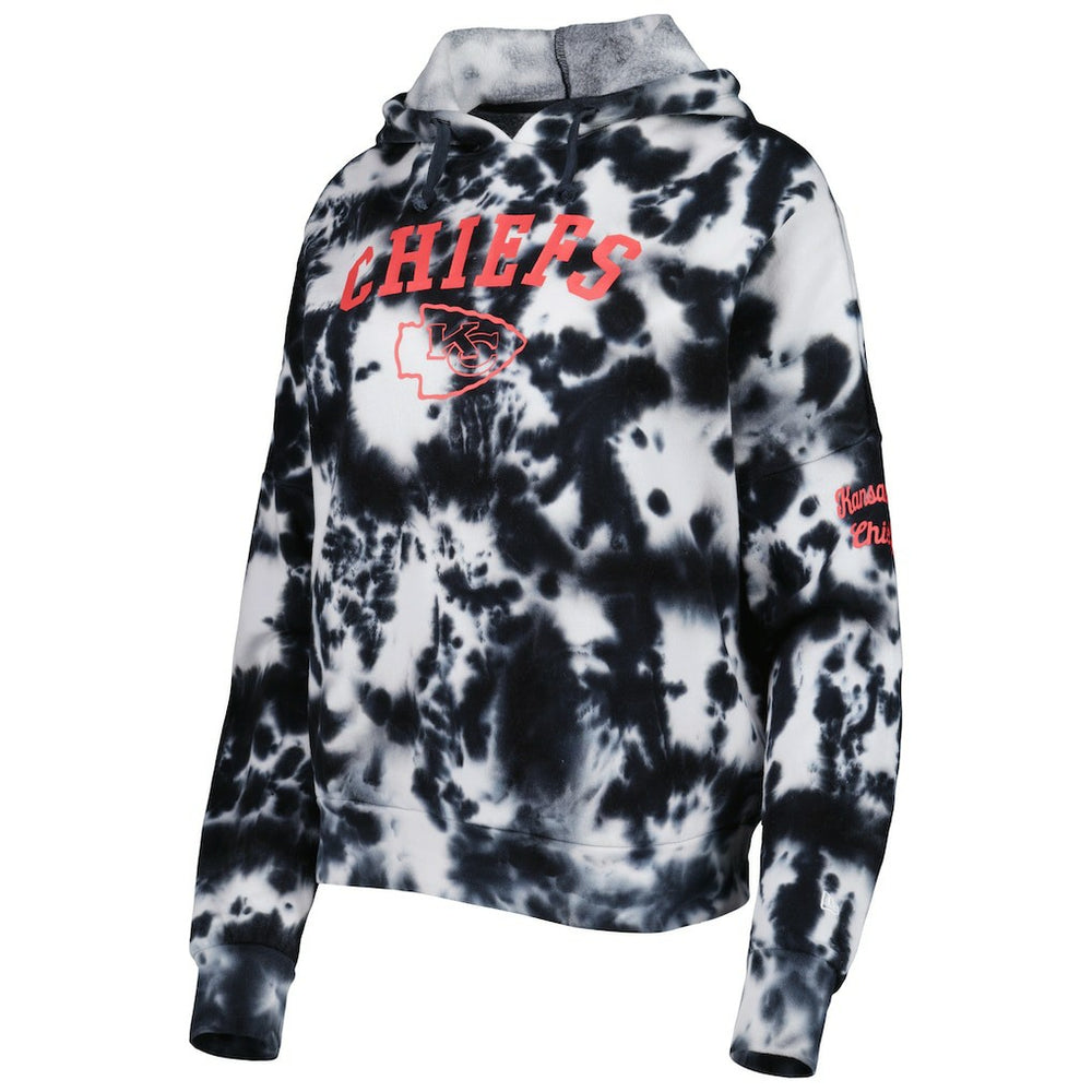 Kansas City Chiefs New Era Women's Cloud Dye Fleece Pullover Hoodie
