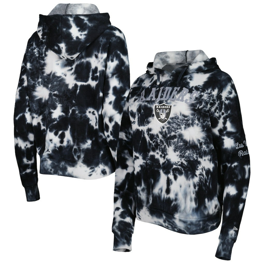 Las Vegas Raiders New Era Women's Cloud Dye Fleece Pullover Hoodie
