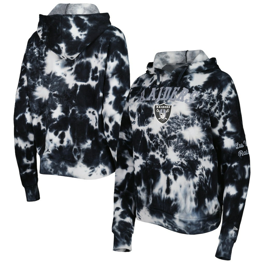 Las Vegas Raiders New Era Women's Cloud Dye Fleece Pullover Hoodie