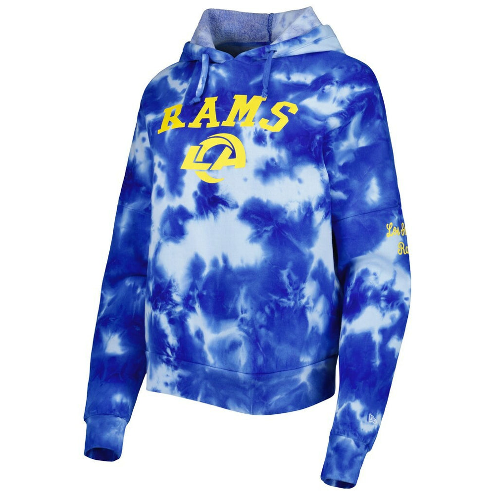 Los Angeles Rams New Era Women's Cloud Dye Fleece Pullover Hoodie
