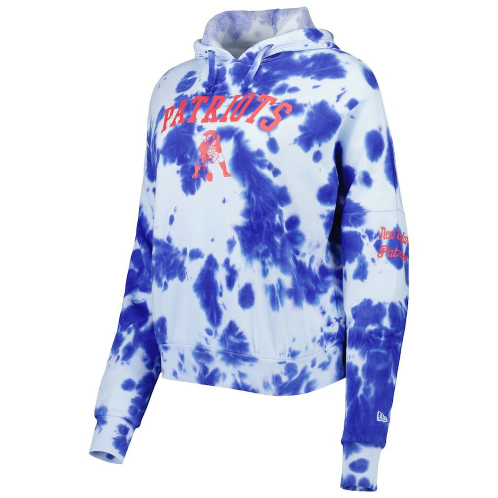 New England Patriots New Era Women's Cloud Dye Fleece Pullover Hoodie