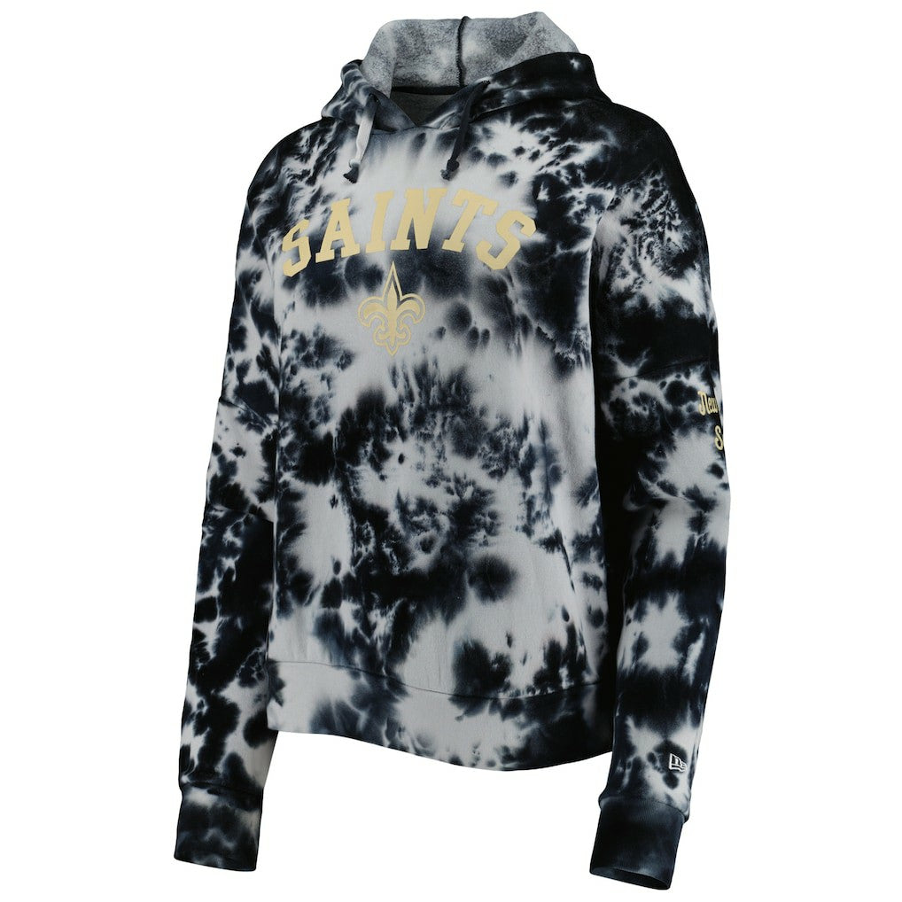 New Orleans Saints New Era Women's Cloud Dye Fleece Pullover Hoodie