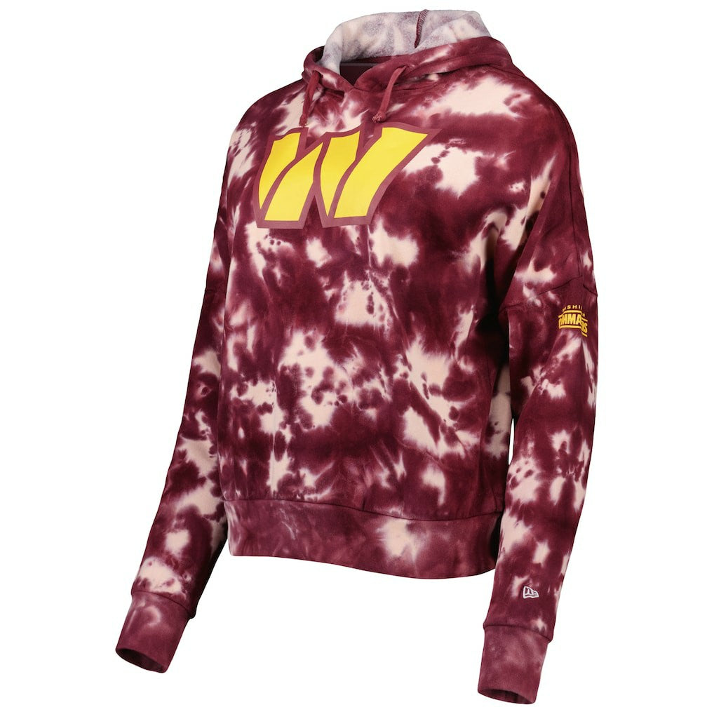 Washington Commanders New Era Women's Cloud Dye Fleece Pullover Hoodie
