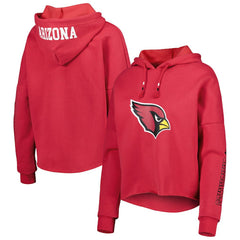Arizona Cardinals New Era Women's Foil Sleeve Pullover Hoodie