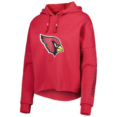 Arizona Cardinals New Era Women's Foil Sleeve Pullover Hoodie
