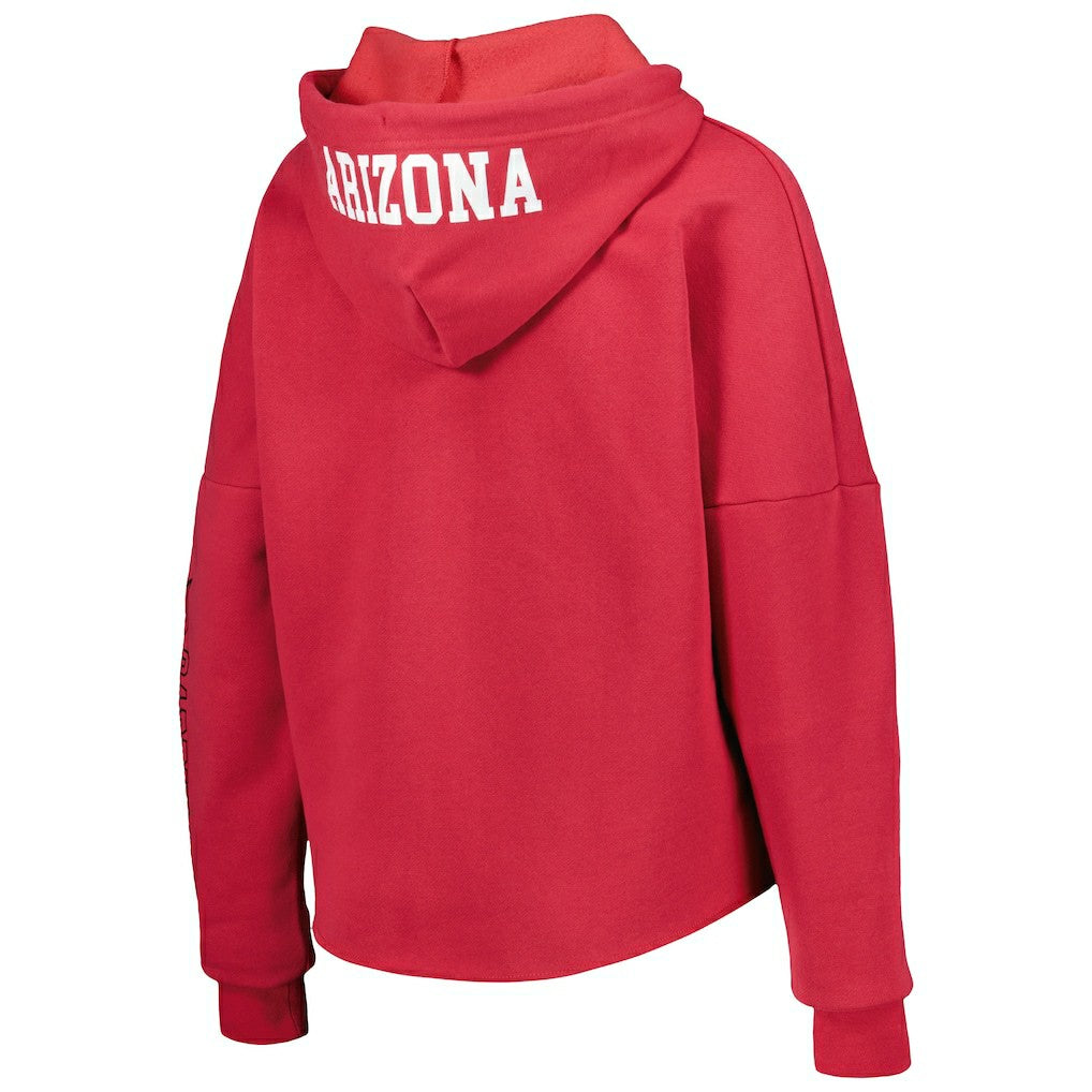 Arizona Cardinals New Era Women's Foil Sleeve Pullover Hoodie