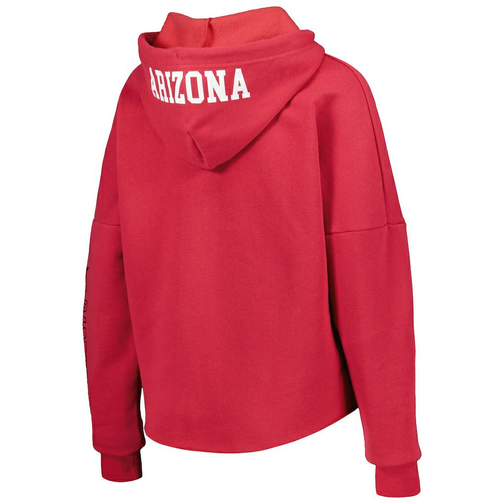 Arizona Cardinals New Era Women's Foil Sleeve Pullover Hoodie
