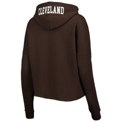 Cleveland Browns New Era Women's Foil Sleeve Pullover Hoodie