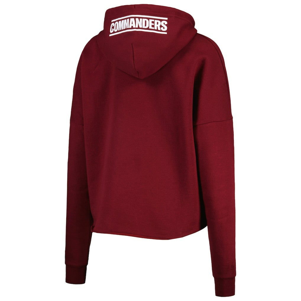 Washington Commanders New Era Women's Foil Sleeve Pullover Hoodie