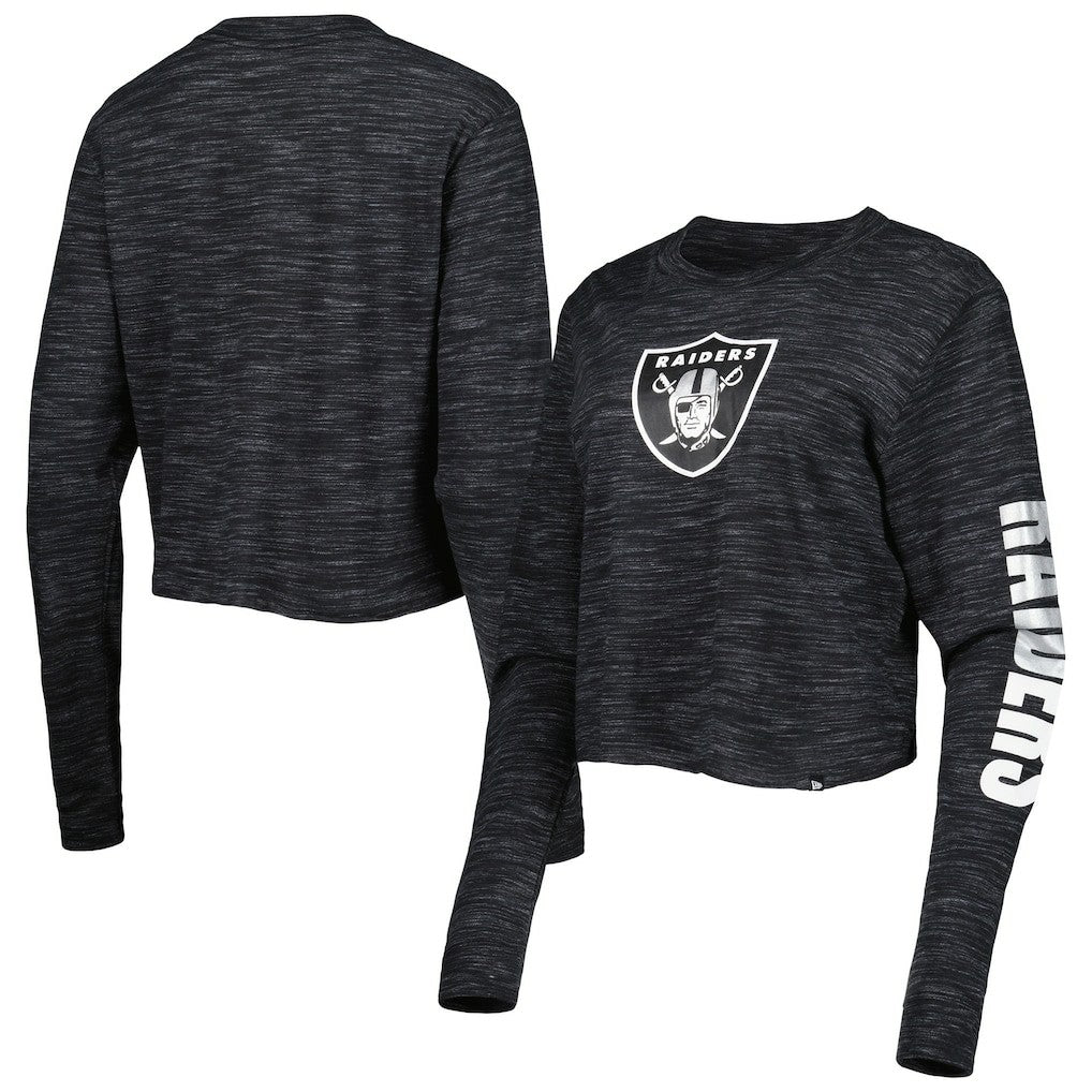 Las Vegas Raiders New Era Women's Crop Long Sleeve T-Shirt