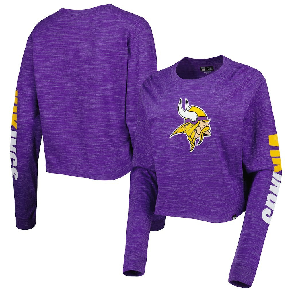 Minnesota Vikings New Era Women's Crop Long Sleeve T-Shirt