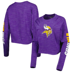 Minnesota Vikings New Era Women's Crop Long Sleeve T-Shirt