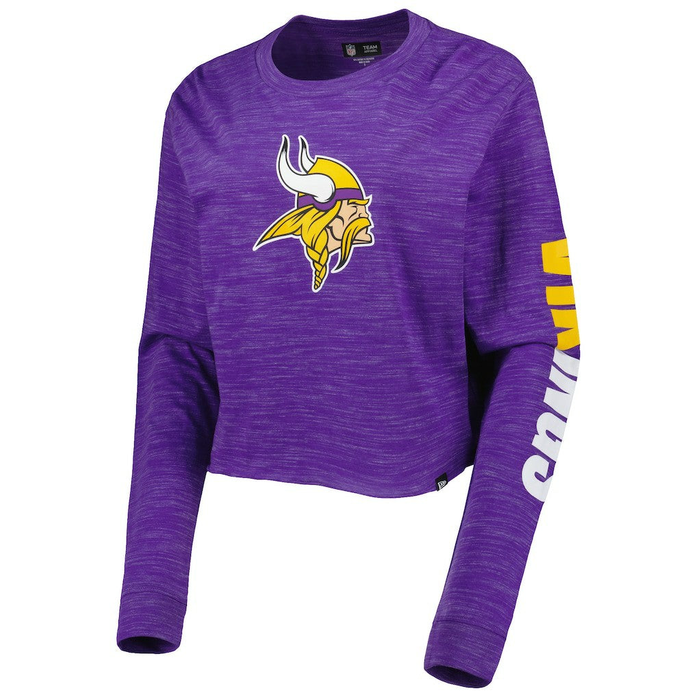 Minnesota Vikings New Era Women's Crop Long Sleeve T-Shirt