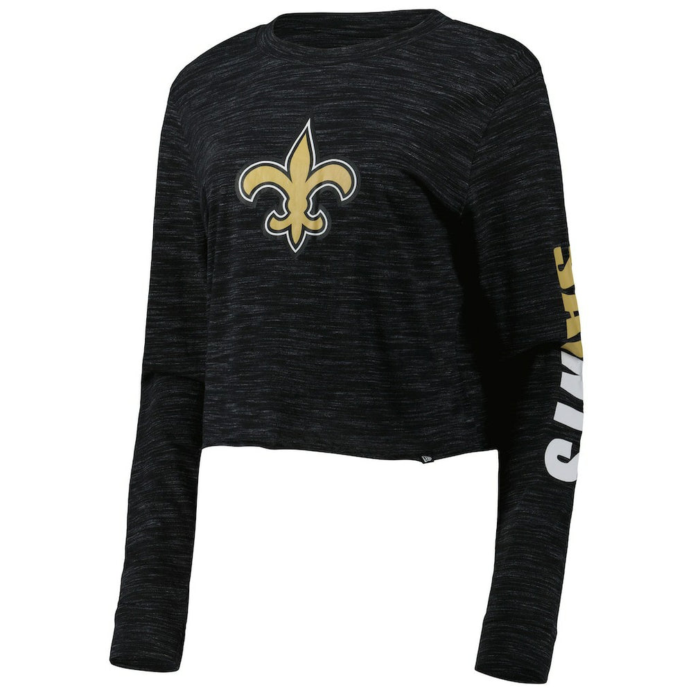 New Orleans Saints New Era Women's Crop Long Sleeve T-Shirt