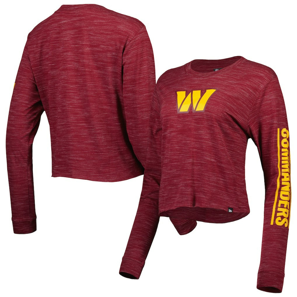 Washington Commanders New Era Women's Crop Long Sleeve T-Shirt