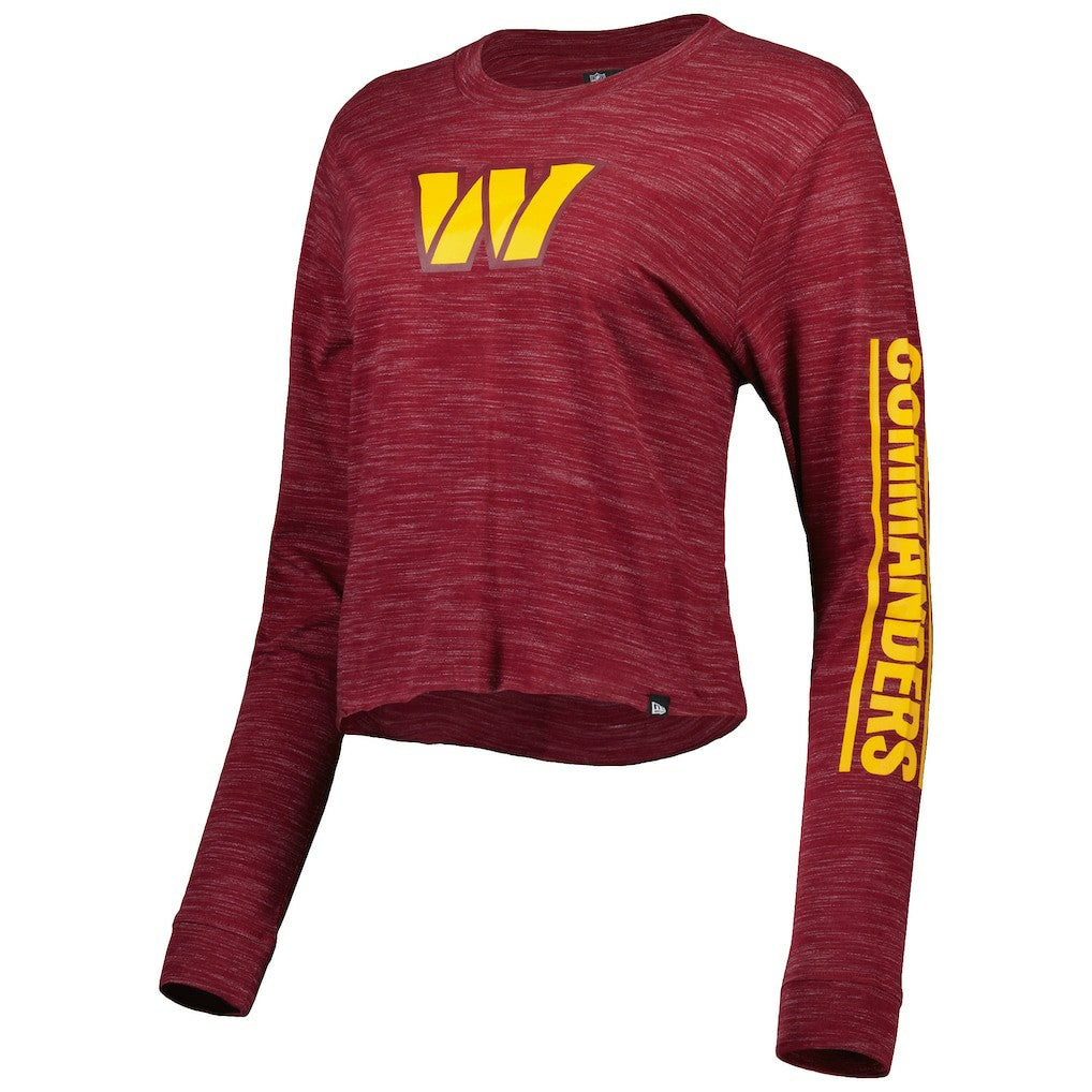 Washington Commanders New Era Women's Crop Long Sleeve T-Shirt