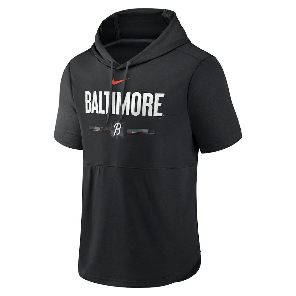 Baltimore Orioles Nike City Connect Short Sleeve Pullover Hoodie | MLB Sale