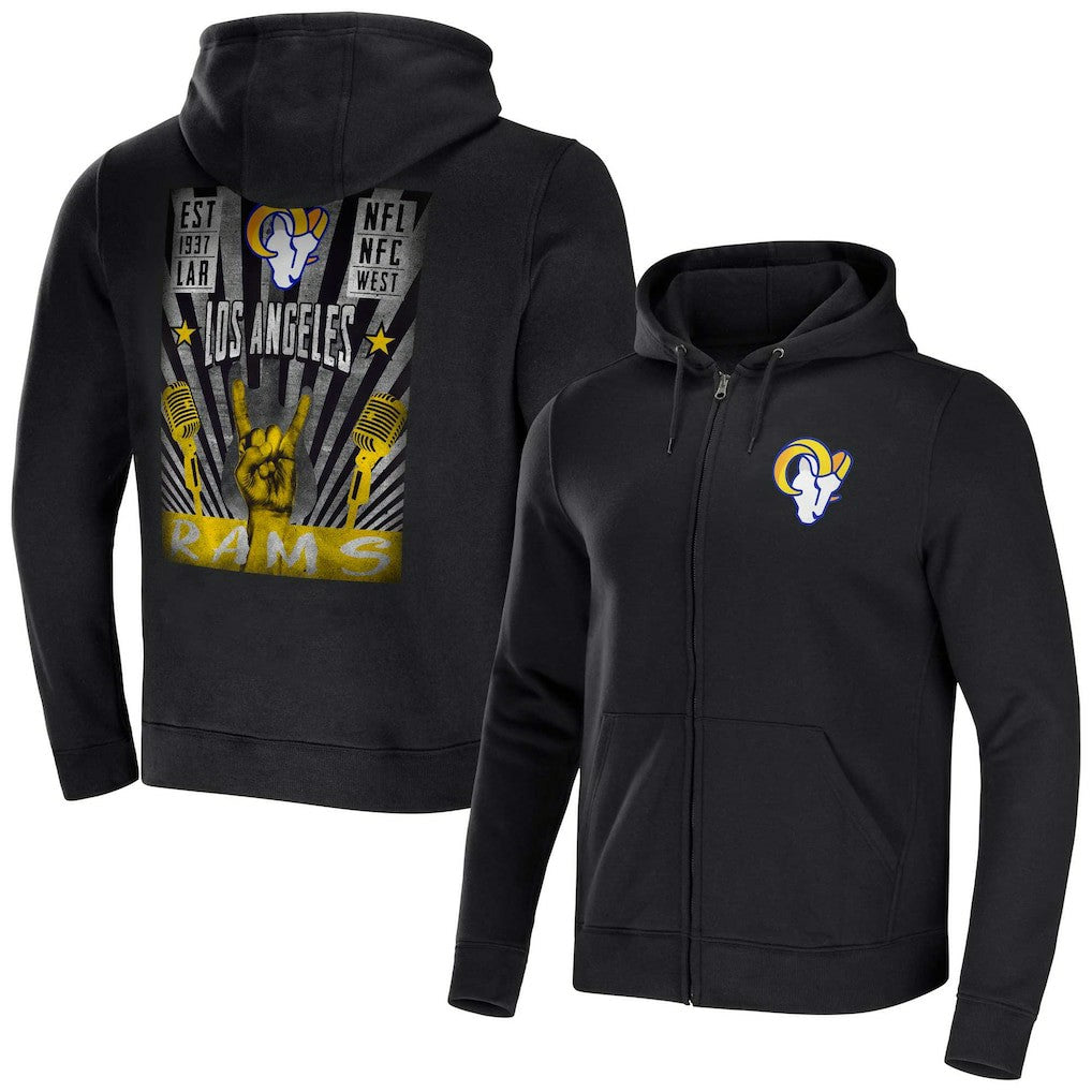 Los Angeles Rams Fanatics NFL x Darius Rucker Collection Rocker Full-Zip Hoodie