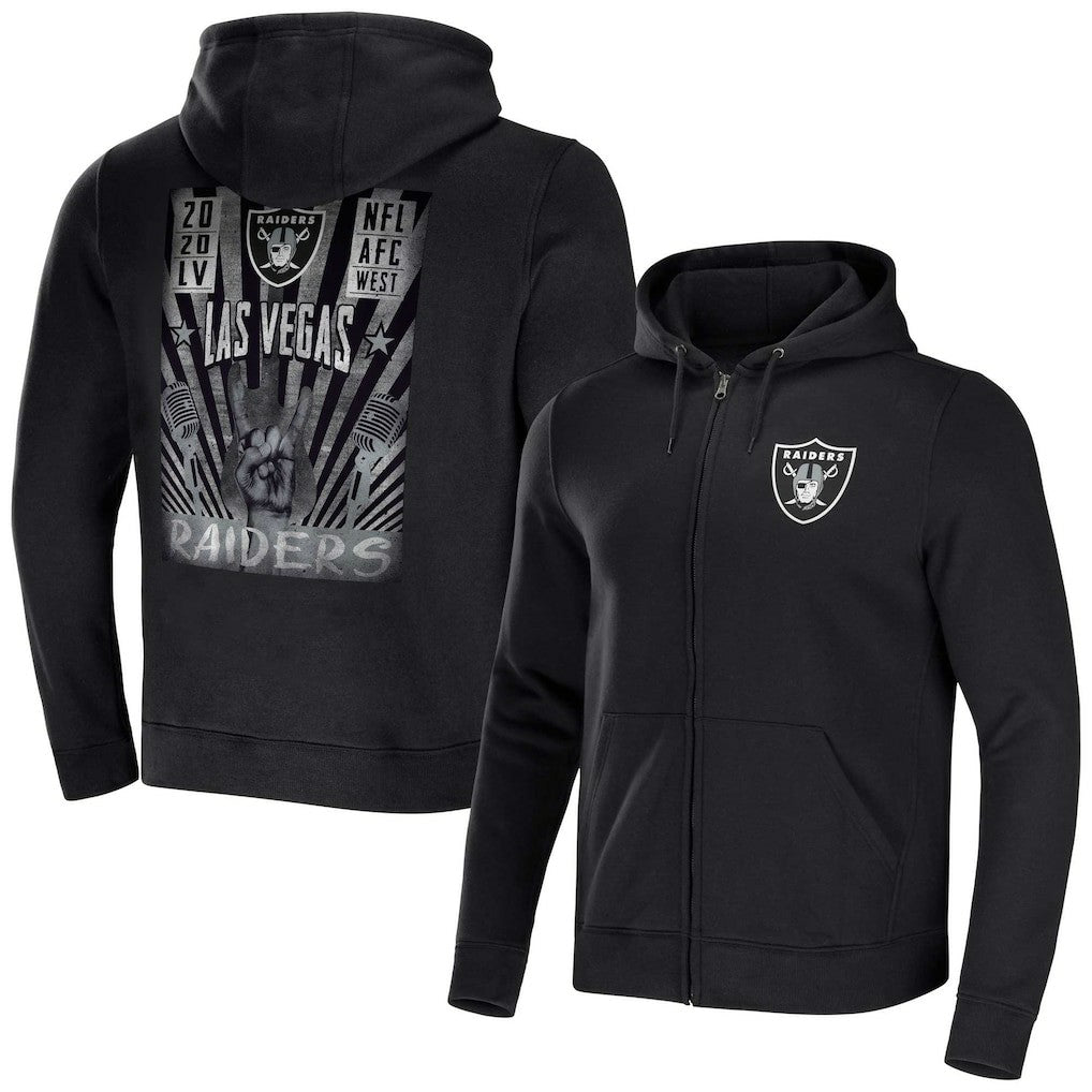 Las Vegas Raiders Fanatics NFL x Darius Rucker Collection Rocker Full-Zip Hoodie