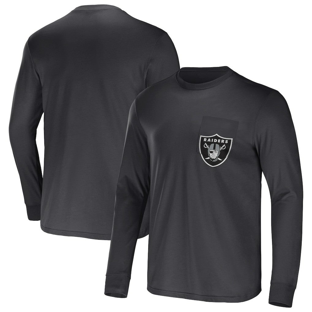 Las Vegas Raiders Fanatics NFL x Darius Rucker Collection Team Long Sleeve Pocket T-Shirt