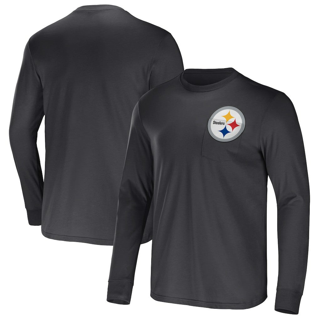 Pittsburgh Steelers Fanatics NFL x Darius Rucker Collection Team Long Sleeve Pocket T-Shirt
