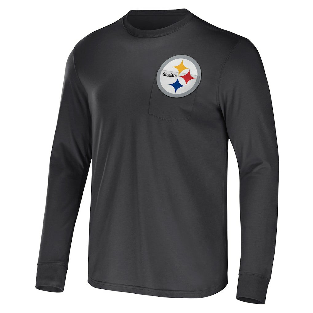 Pittsburgh Steelers Fanatics NFL x Darius Rucker Collection Team Long Sleeve Pocket T-Shirt