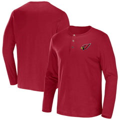 Arizona Cardinals Fanatics NFL x Darius Rucker Collection Slub Jersey Henley Long Sleeve T-Shirt