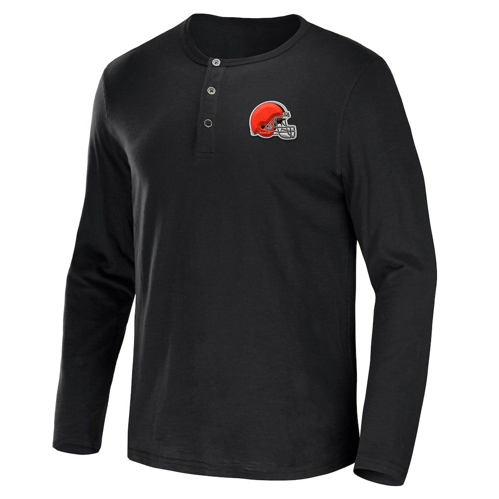Cleveland Browns Fanatics NFL x Darius Rucker Collection Slub Jersey Henley Long Sleeve T-Shirt