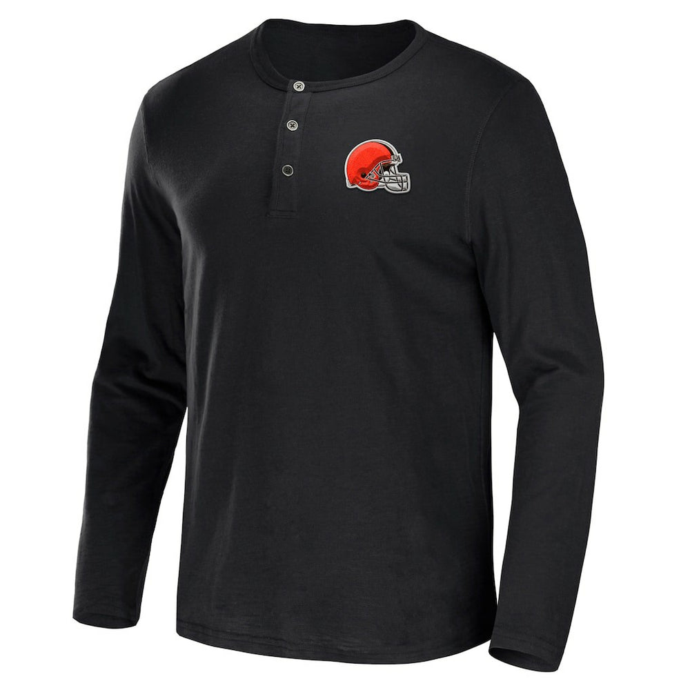 Cleveland Browns Fanatics NFL x Darius Rucker Collection Slub Jersey Henley Long Sleeve T-Shirt