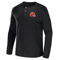Cleveland Browns Fanatics NFL x Darius Rucker Collection Slub Jersey Henley Long Sleeve T-Shirt