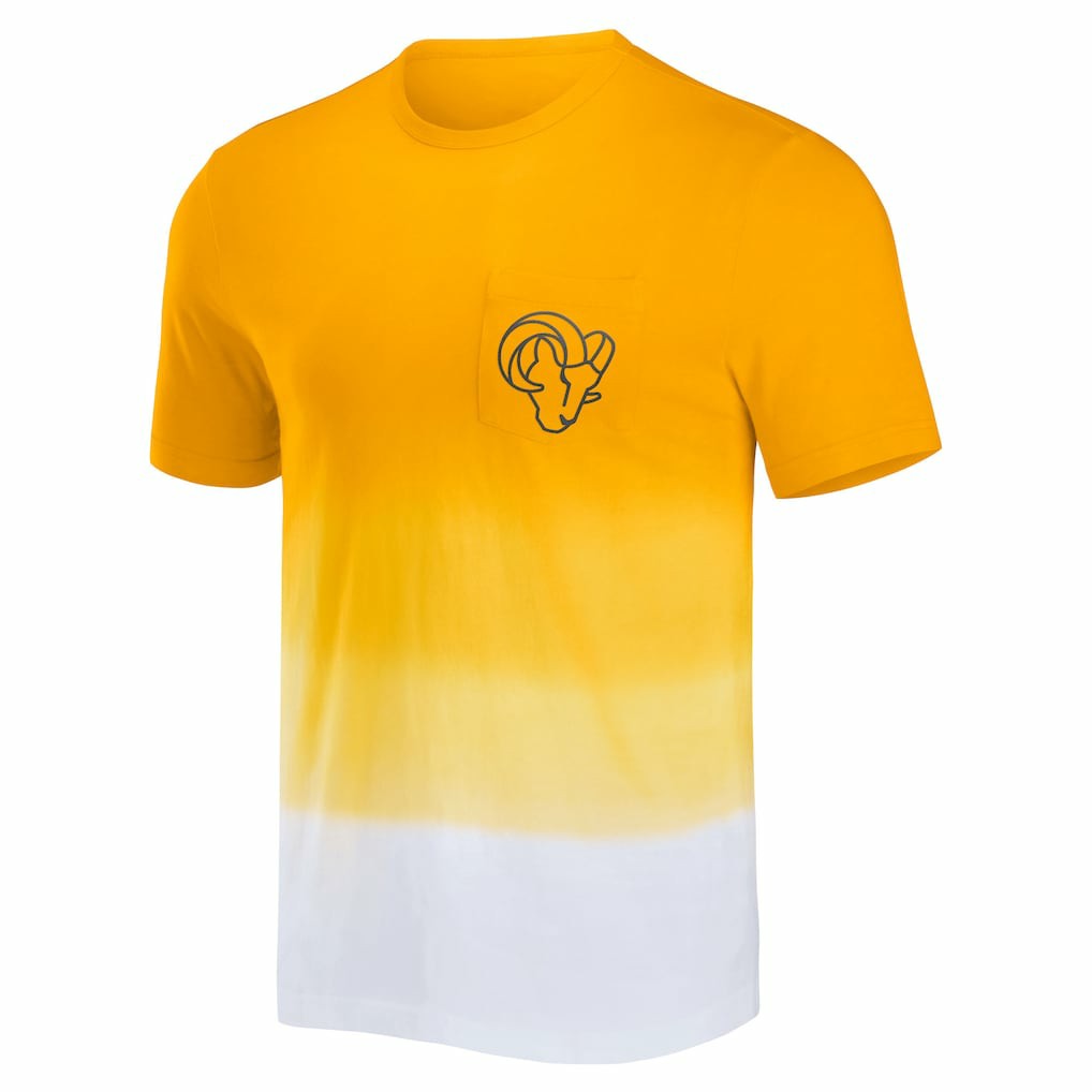 Los Angeles Rams Fanatics NFL x Darius Rucker Collection Dip Dye Pocket T-Shirt