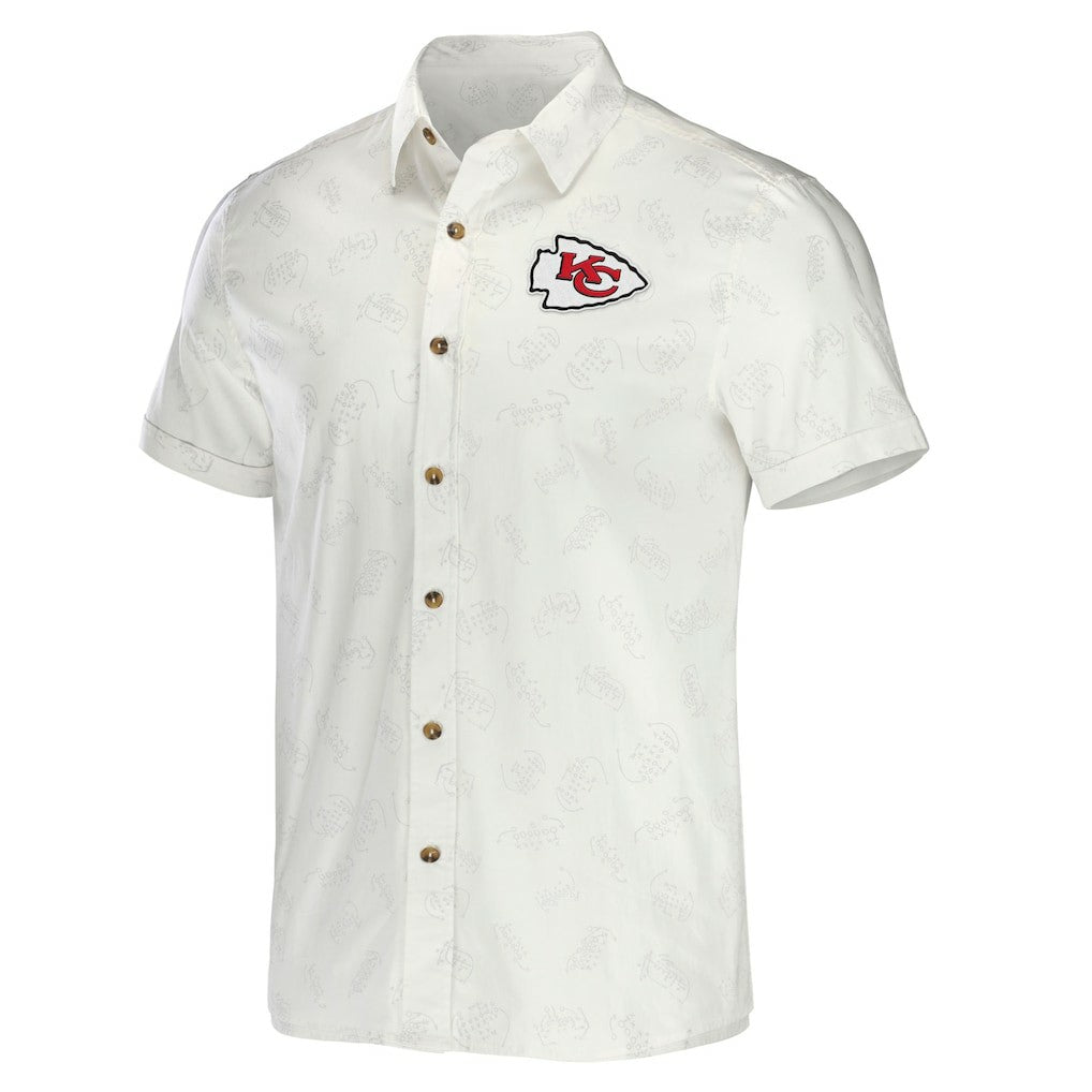 Kansas City Chiefs Fanatics NFL x Darius Rucker Collection Woven Button-Up T-Shirt