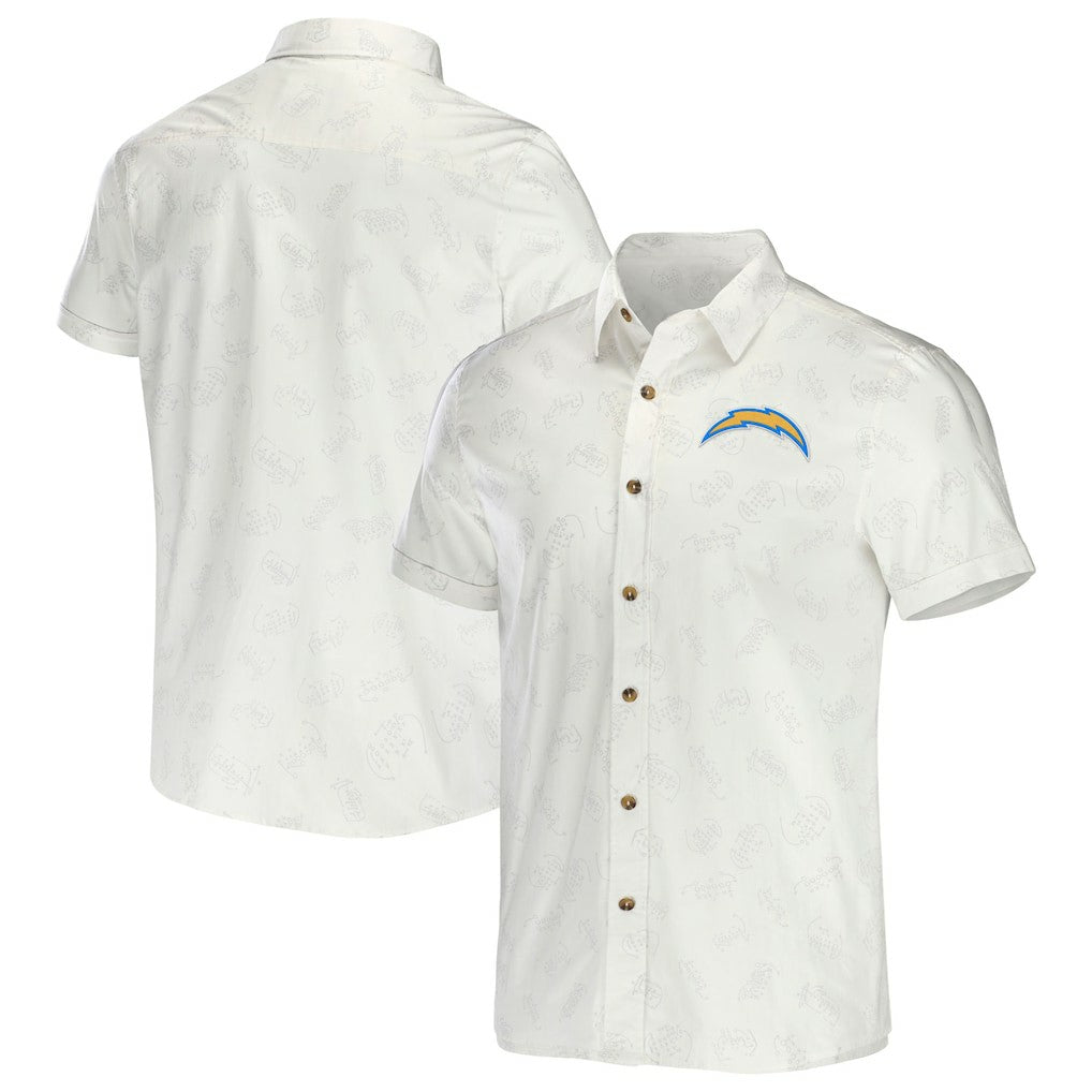Los Angeles Chargers Fanatics NFL x Darius Rucker Collection Woven Button-Up T-Shirt