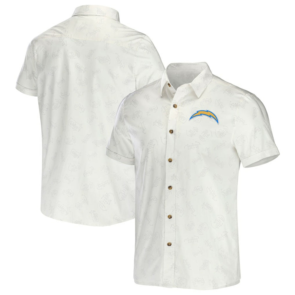Los Angeles Chargers Fanatics NFL x Darius Rucker Collection Woven Button-Up T-Shirt