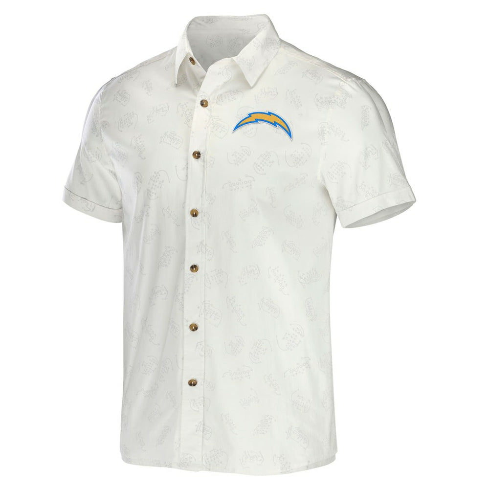 Los Angeles Chargers Fanatics NFL x Darius Rucker Collection Woven Button-Up T-Shirt