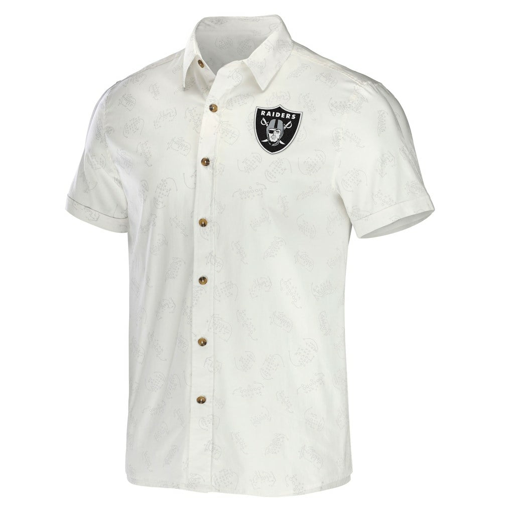 Las Vegas Raiders Fanatics NFL x Darius Rucker Collection Woven Button-Up T-Shirt