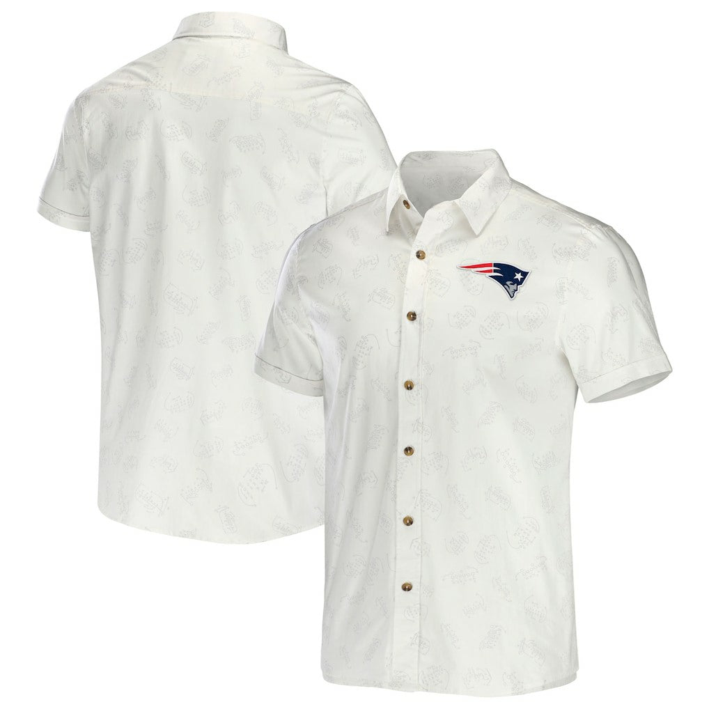 New England Patriots Fanatics NFL x Darius Rucker Collection Woven Button-Up T-Shirt