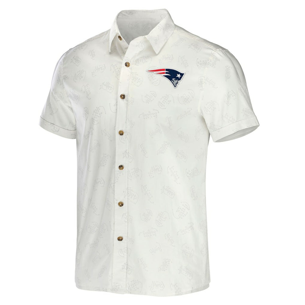 New England Patriots Fanatics NFL x Darius Rucker Collection Woven Button-Up T-Shirt