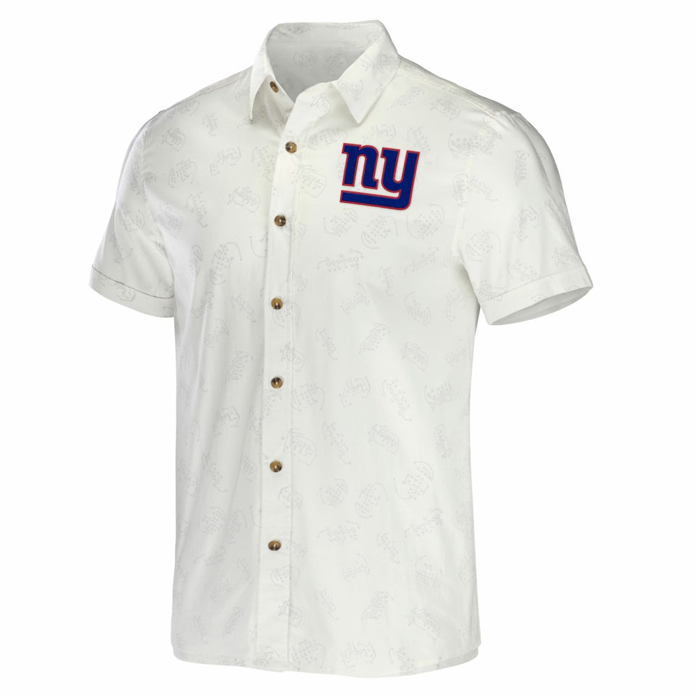 New York Giants Fanatics NFL x Darius Rucker Collection Woven Button-Up T-Shirt