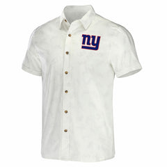 New York Giants Fanatics NFL x Darius Rucker Collection Woven Button-Up T-Shirt