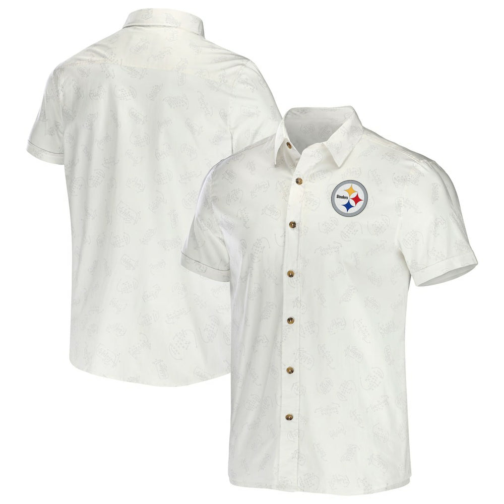 Pittsburgh Steelers Fanatics NFL x Darius Rucker Collection Woven Button-Up T-Shirt